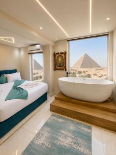 Golden Scarab Pyramids View - 5