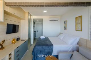 Studio c/ varanda e vista frente mar - EDF1605 - 1