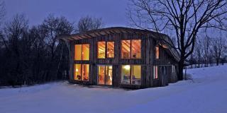 Spacious Cabin Rental with Unique Wooden Interior near Madison, Wisconsin - 0