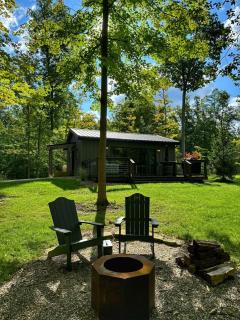 Serene Modern Cabin with Hot Tub Surrounded by Nature for a Romantic Escape near Madison, Ohio - 0