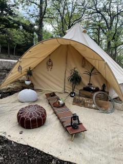 Lakeside Glamping Bell Tent Retreat on Tuttle Creek Lake in Kansas, Perfect for a Weekend of Swimming and Fishing - 4