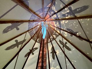 Peaceful Hand-Painted Tipi with Outdoor Kitchen near Columbia River Gorge, Oregon - 5