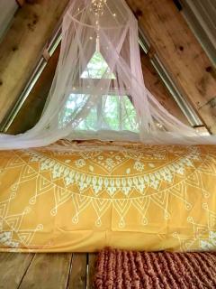 Rustic Upcycled Cabin with a Wood Stove Perfect for Central New York Camping - 7