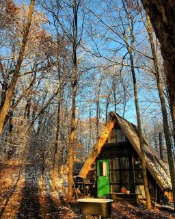 Rustic Upcycled Cabin with a Wood Stove Perfect for Central New York Camping - 3
