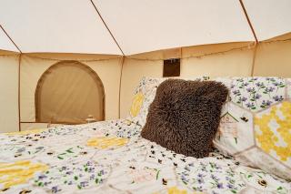 Hazel 5m xl bell tent with log burner near Whitby - 2