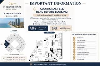 TRUMP INTERNATIONAL BEACH RESORT 2 BEDROOM APARTMENT 1600 Sqf Ocean and Bay View - 9