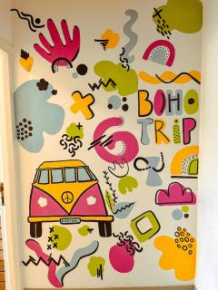 Boho Coastal Getaway, Graffiti Art, Cozy Attic - 5