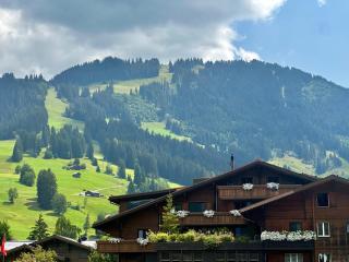Gstaad 2 Bed Alpine Retreat Sleeps 6, 2 Min Walk to Eggli, Views and Parking - 0