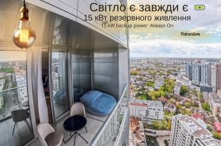 24-166 Taryan Towers, Ioanna Pavla 2, Kyiv centre, stunning city view, 15 kW backup power, spacious Petrovdom Apartment - 0