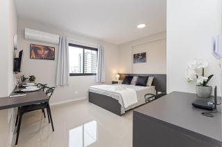 Apê com cama QUEEN, Academia e Lavanderia - 9