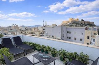 CK Athens Fine Stay Modern Apartment - Rooftop Lounge with Acropolis Views - Opposite Metro - Athene - 9