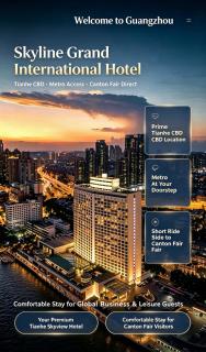 Skyline Grand International Hotel - Prime Tianhe City Center Walkable Subway Top Pick for Canton Fair Stunning High Floor Panoramic City View Luxury Guest Rooms - 0