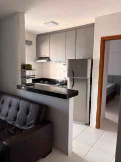 Flat veredas 300 metros HOT PARK Com ar na sala - 8