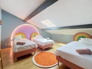 L'Arc en ciel Trévoux, rooftop, 7 couchages, terrasse vue Saône - 9