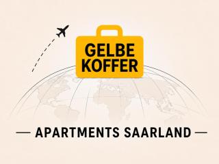 Gelbe Koffer - Design-Apartment in Schiffweiler - 2 Parkplätze - Self-Check-in - ruhig & naturnah - 2