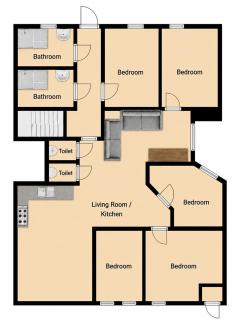 100 sqm 5BR - Newly renovated - City center - 3
