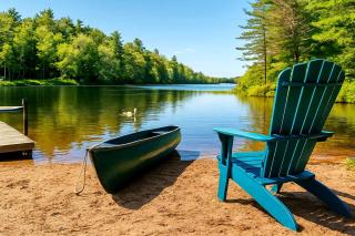 Pet-Friendly, Rustic Cottage with Access to Messalonskee Lake and Views of Belgrade Stream with Hot Tub in Maine - 6