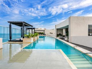 Apto con Vista al Mar, Piscinas, jacuzzis y club de playa en Reserva del Mar - 9