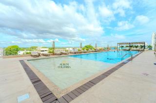 Mar de Luna en Apartamento en Cartagena Beach Resort cerca a la playa con piscina y jacuzzi - 3