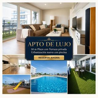 Apartamento Premium Piscina y Terraza a 50 m de la Playa - 0