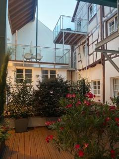 Ferienwohnung Heppenheim- Wohnung "Altstadt" mit Terrasse Das schiefe Haus - 9