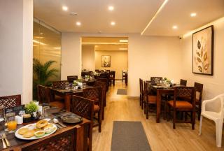 LUXURY SWIMMING POOL HOTEL TF RESORT - CALANGUTE GOA - restaurant & bar - fitness center - gym, free Wi-Fi, & free parking - BEST HOTEL IN GOA - 3