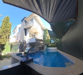 ELIT1 Villa 12Plus BEDS FULL TRIPLEX VILLA in BELEK Golf area with PRIVATE POOL & GARDEN WIFI NETFLIX Full Kitchen & Bed Equipments Air Conditions free parking - 9