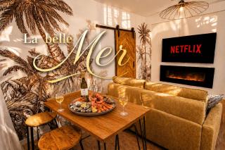 MRODBNB - Appart Neuf - Aperçu Mer - 25m Plage & Resto - Ciné - Cheminée - Popcorn - Cancale - 0