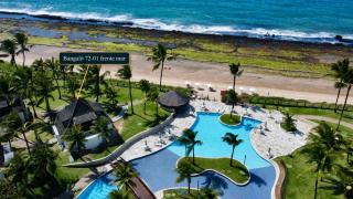 Luxuoso Bangalô beira mar- Pé na areia - 3 qts no Beach Class Resort - 9
