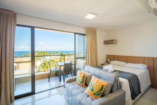 Studio c/ varanda e vista a passos do Mar RGF0410 - 8