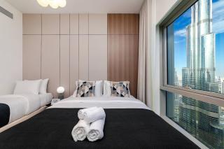 49th Floor 1BR with Burj Khalifa pool view - Dubaï - 3