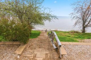 Deck + Fire Pit: Waterfront Lake Michigan Escape - 9