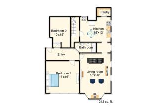Grand Historic 2 Bedroom Apartment - 9