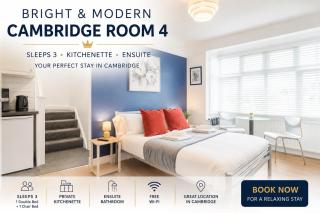 Bright & Modern Cambridge Room 4 - 0