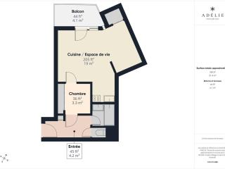 Studio spacieux 4/6 pers, au pied des pistes, balcon sud-ouest, proche commerces - FR-1-398-639 - 2