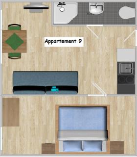 Appartement Valentin Studio App Typ E - 1