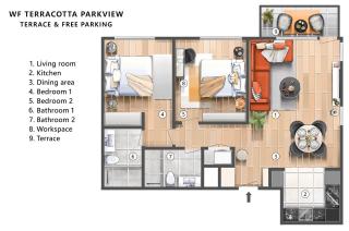 WF Terracotta Parkview with Terrace and Free Parking - 4