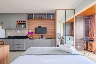Studio em condomínio a 260 metros da praia BEA1807 - 1