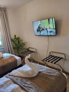 Bahnhofsnahes Apartment 8 mit Boxspringbetten, TV, Wifi, Balkon - 1