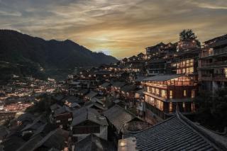 Jie Lu · Lane to Hidden Luxury Hotel (Xijiang Qianhu Miao Village Dongyin Viewing Platform) - 0