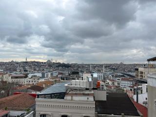 Just on Galata Tower Square - Amazing view - 2BR - 8