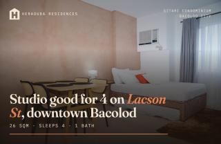 Studio good for 4 on Lacson St, downtown Bacolod - 0