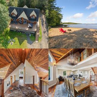 SZNS Luxury Lakefront Cottage with Private Sand Beach & Hot Tub - 0