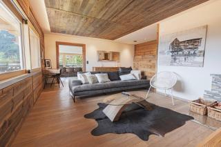 Appart chalet vieux bois, vue Alpes, centre de Villas - 6
