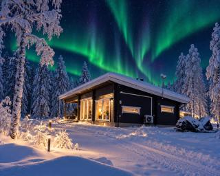 Private Aurora Glass Cabin & Lakeside Villa with Finnish Sauna - 9