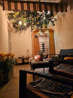 Luxurious, floral penthouse terrace and sauna - 3