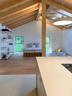 Loft with exposed roof timbers Bavarian Forest - 4