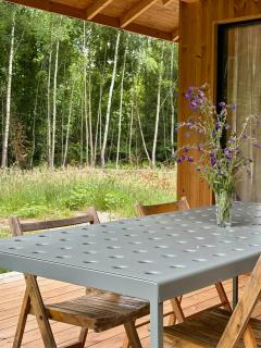 Architect-designed timber house amid birch trees - 7
