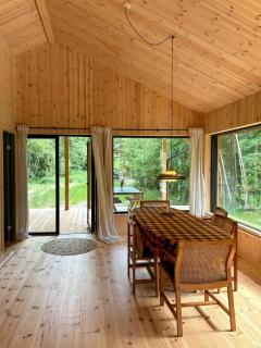 Architect-designed timber house amid birch trees - 2