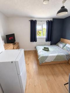 Modern Double Room with Smart TV & Fridge near Hospital - 2